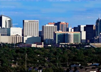 Skyline of the Texas Medical Center in Houston, Texas