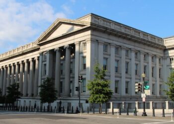 The U.S. Treasury Department building in Washington, D.C.