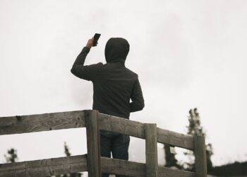 A person taking a selfie